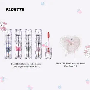 FLORTTE Butterfly Hello Beauty Lip Lacquer Non-Stick Cup Gift Set-Buy 2 Get Bow Wallet FREE