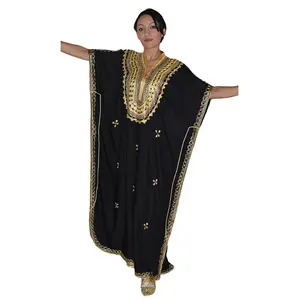 Moroccan Caftan Dress for Women Handmade Long Kaftan with Delicate Gold Embroideries Traditional Moroccan Maxi Dress Elegant Comfortable Artisan Skill