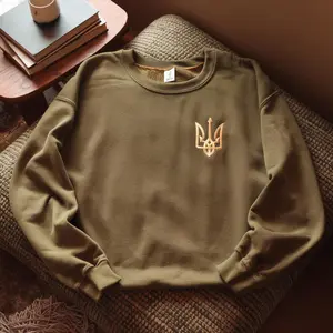 Zelensky Embroidered Sweatshirt T-Shirt Hoodie, Ukraine Trident Tee, Support Ukraine T-Shirt, Ukrainian Pride, Pro Ukraine Gift, Embroidered Ukraine Shirt