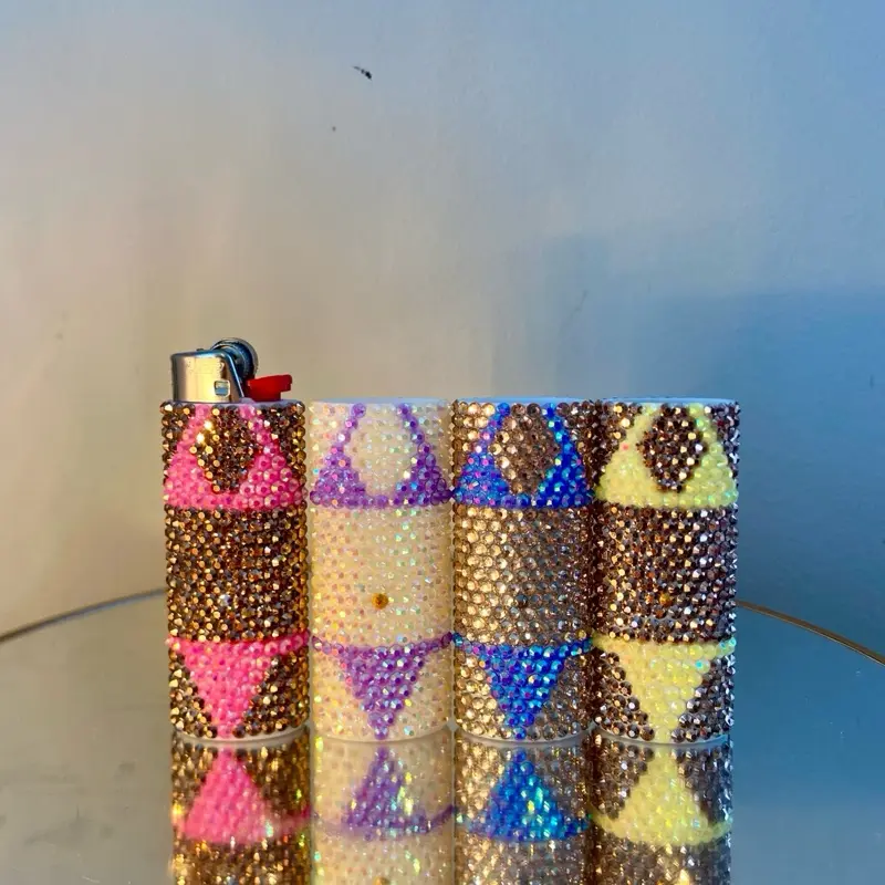 Custom Bikini Reusable Rhinestone Lighter Case