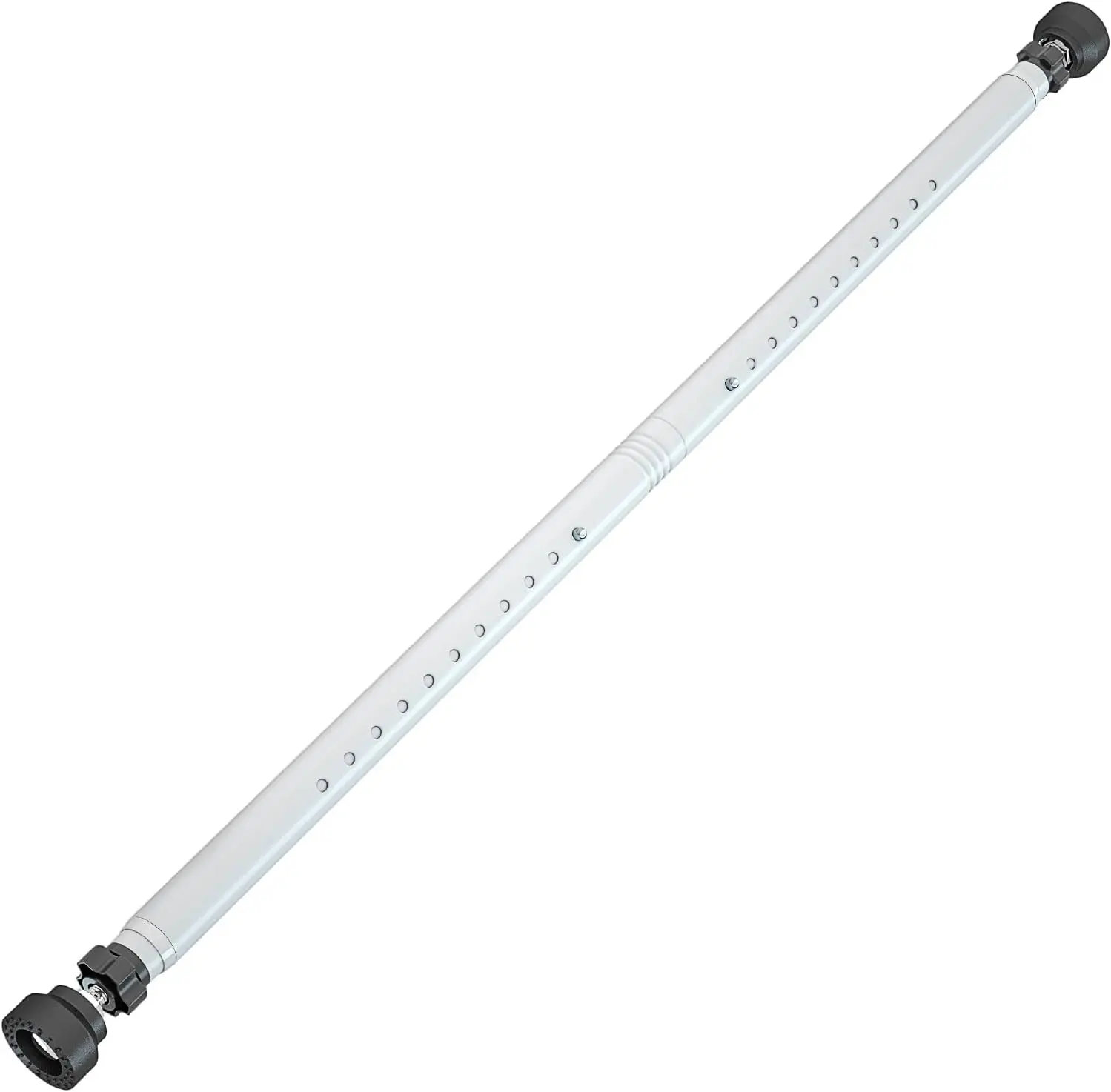 White Adjustable Home Security Bar for Sliding Doors, 16.5-51 in Window Hardware Bar