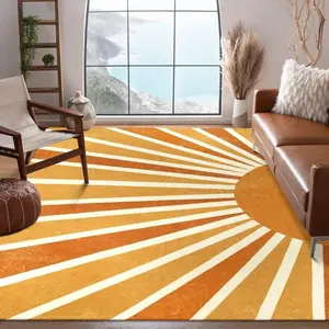 Creative Sun Pattern Area Rug, 1 Count Non-slip Soft Floor Mat, Runner Carpets, Decorative Carpet for Home Living Room, Bedroom Carpet, Home Decor, Large Rugs
