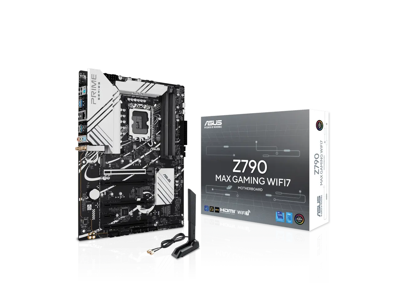 ASUS Z790 MAX GAMING WIFI7 Intel Z790 (LGA 1700) ATX motherboard with PCIe 5.0, three M.2 slots, 14+1 DrMOS, DDR5, WIFI 7, Realtek 1Gb LAN, HDMI, USB 20Gbps Type-C, Thunderbolt (USB4) , Aura Sync