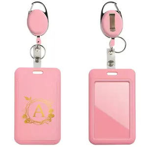 Plastic Employee Card Holder with Retractable Buckle, Durable ID Badge Holder with Lanyard, Customizable Design for Nurses & Professionals, Nameplate