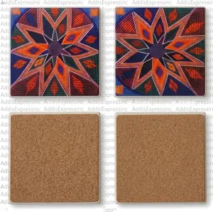 4x4 Ceramic Sefed square coaster (pack of 4)