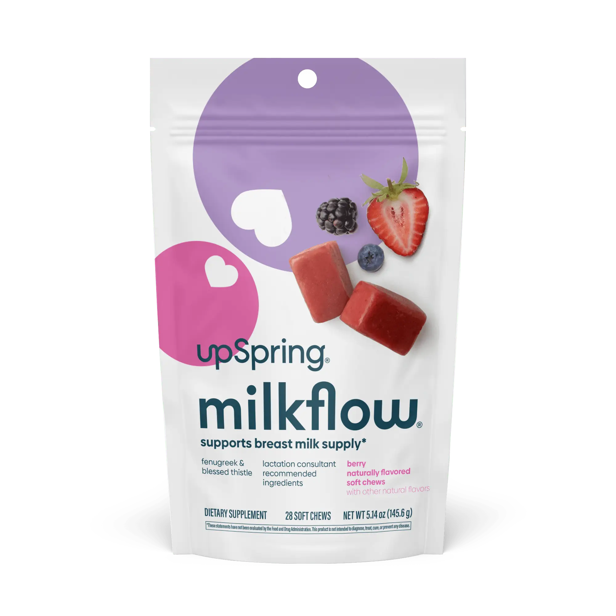 Milkflow® Breastfeeding Soft Chews, Berry Flavor, 28 Ct