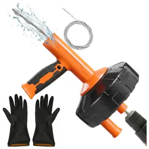 Drain Snake Hair Drain Clog Remover with Drill Adapter, 33ft Flexible Steel Spring  Drain Augers, Manual or , Sink Drain Snake Clog Remover for Bathroom Kitchen Tub Shower Drain Snake