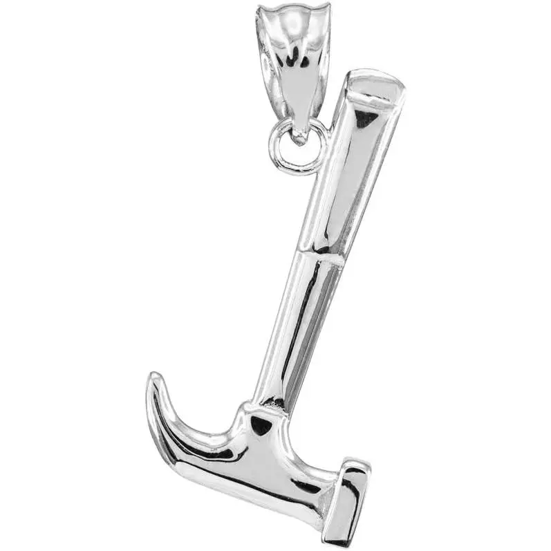High Polish 925 Sterling Silver Hammer Charm Pendant