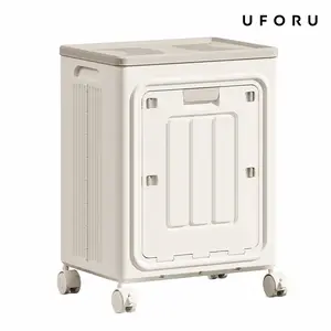 UFORU Laundry Basket with Wheels, Ventilated& Odor-Resistant, Portable Rolling Storage with Lid, SizeDetails in SKU Images, Assembly Guide in Main Image &Description