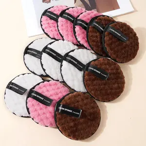 Mixed Color Makeup Removal Pads, 12pcs/set Reusable Facial Cleansing Wipes, Skin-friendly Makeup Removing Pads, Microfiber Face Washing Cloth, Makeup Remover, Facial Cleansing Cloths
