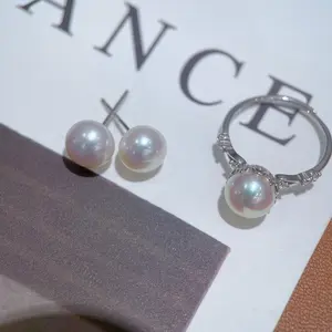 G057-S925 sterling silver freshwater pearl set