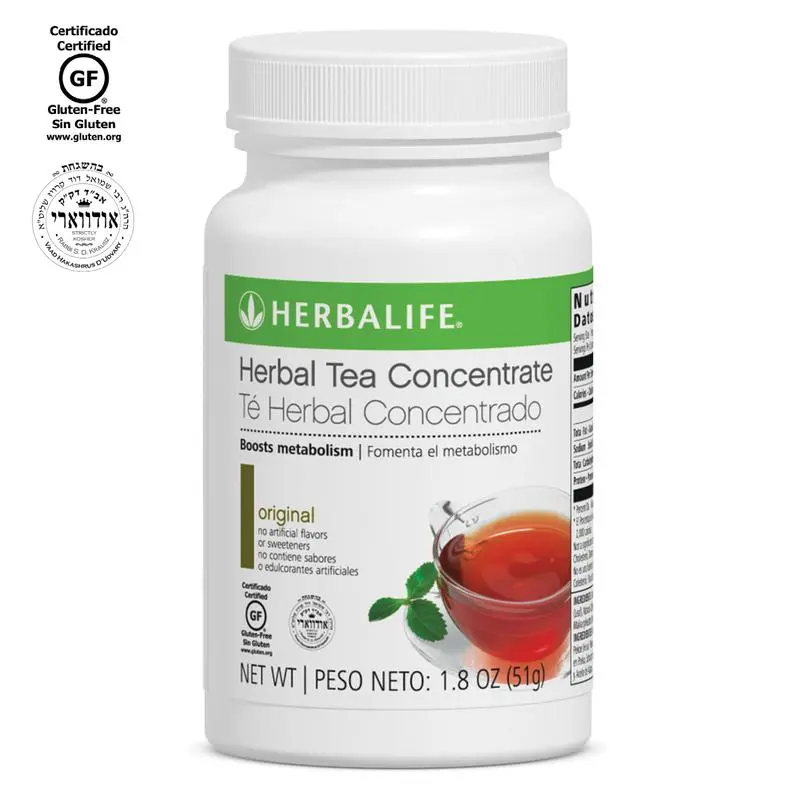 Herbalife Herbal Tea Concentrate, Original 1.8 oz Black Tea Ready-to-Mix Instant Powder for Hot or Cold Daily Beverages, Instant Herbal Tea