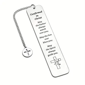Stainless Steel Bookmark, 1 Count Christian Bible Verse Bookmark, Religious Gift for Men & Women, Birthday Gift, Church Gift, Party Gift