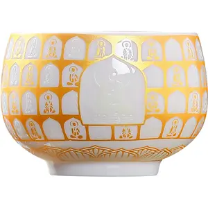 Luminous cup made of mutton fat jade and white porcelain, master cup, tea utensil, personal tea cup, ceramic kung fu tea cup