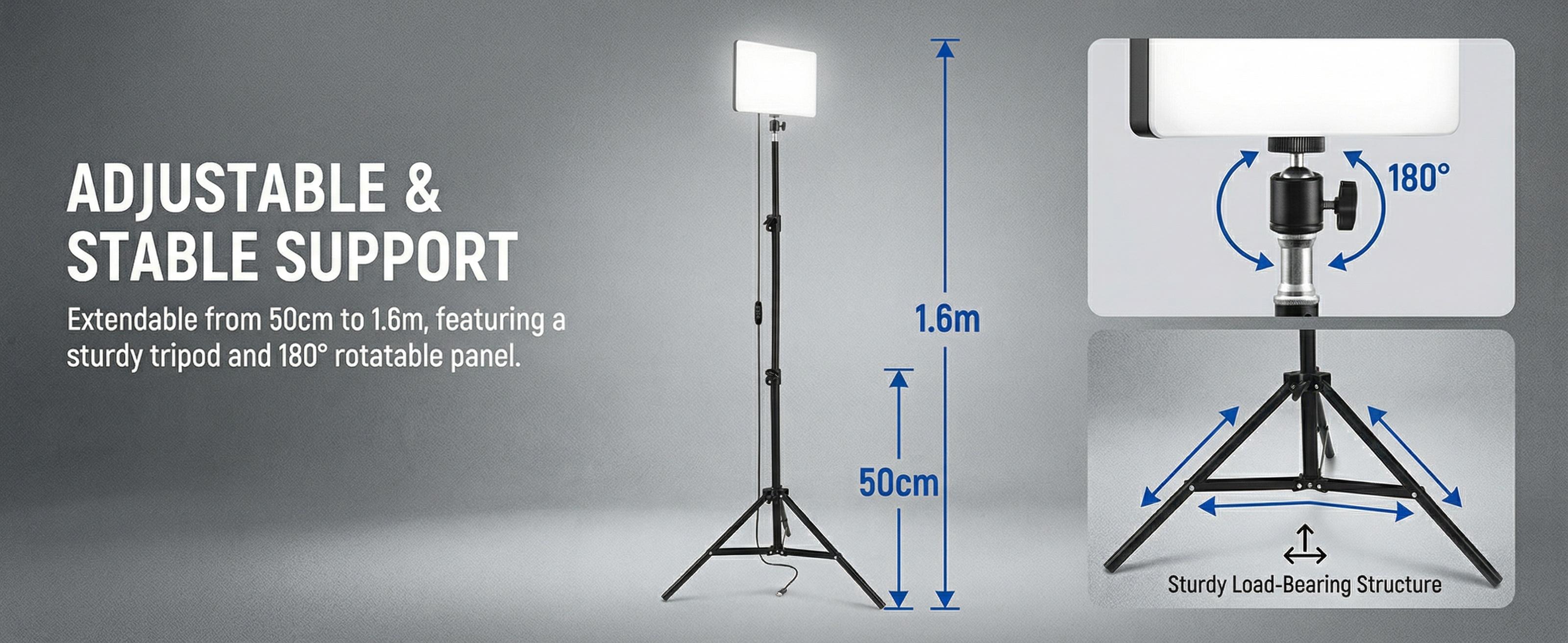 10" LED Square Light Panel with 63" Extendable Stand 3 Color 2200-4500K Studio Lighting for YouTube/TikTok/Instagram Content Creation, Dimmable Brightness, USB Powered, Soft light(1PCS)#valentine's#Spring Break 10" LED Square Light Panel with 63" Extendable Stand 3 Color 2200-4500K Studio Lighting for YouTube/TikTok/Instagram Content Creation, Dimmable Brightness, USB Powered, Soft light(1PCS)#valentine's#Spring Break