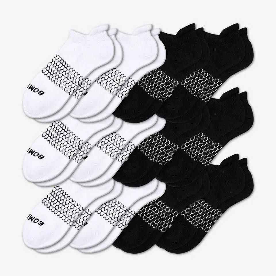 [Pack 5] BomBas Honeycomb Ankle Support Solid Socks for Women, Men | Multi Colors Unisex Running Socks, Seamless Toe, Compression Socks | Stylish Socks