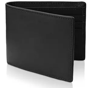 Men's Bifold Slim Leather Compact Wallet with RFID Blocking