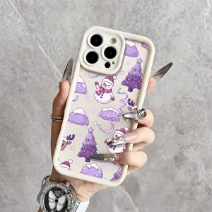 Whimsical Winter Magic for phone case, compatible with iPhone 17 Pro Max, 16 Pro Max，15 Pro, 14, 13, 12, 11, XR, XS Plus, SE, Mini. Made from soft TPU shock-resistant silicone material, this stylish street-style gift is perfect for any occasion.