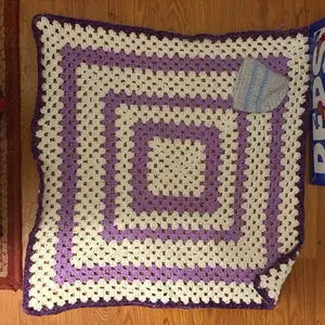 Custom crochet baby blanket and hat set