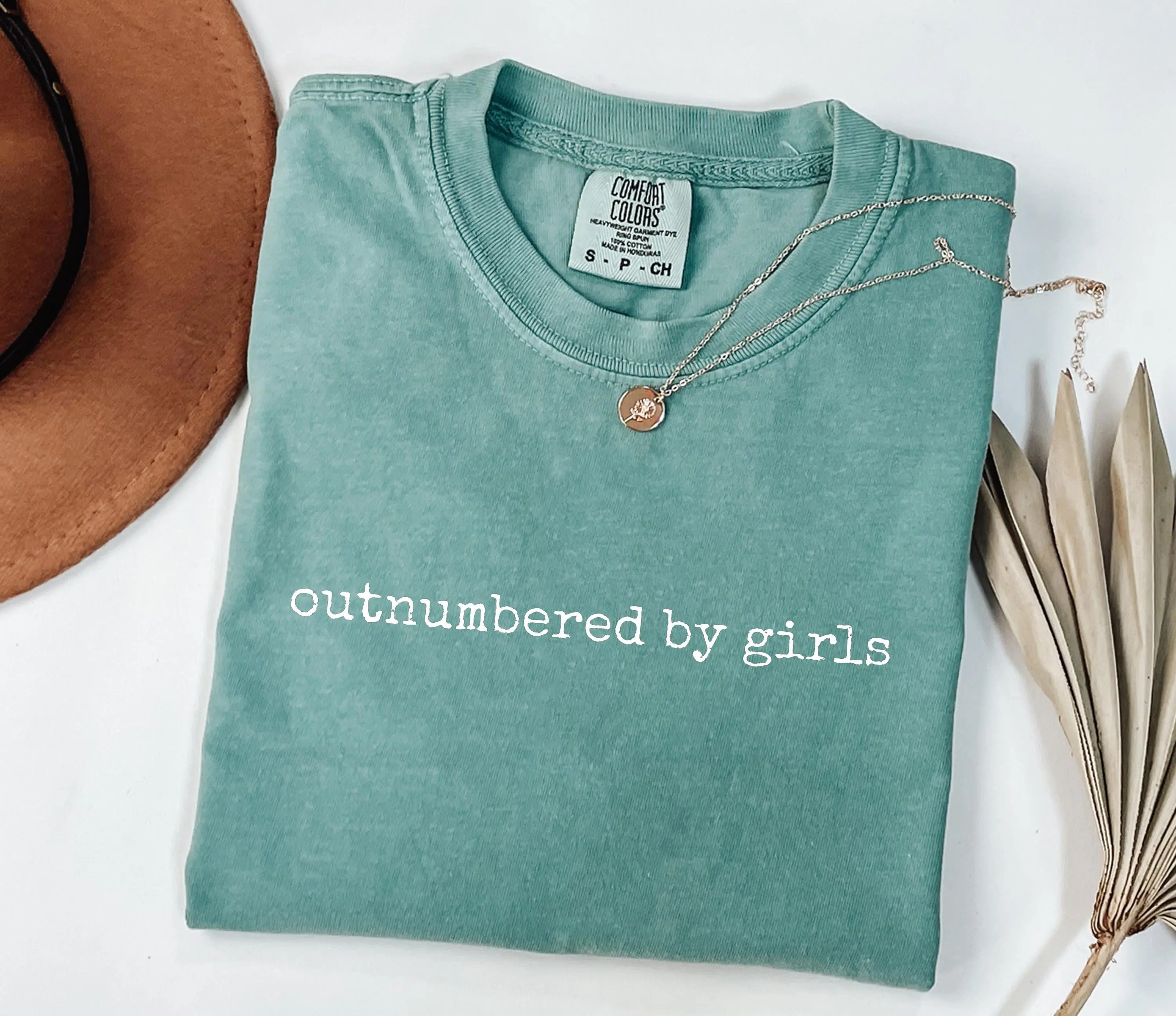 Comfort Colors Funny Dad Shirt, Outnumbered by Girls Gift, Father's Day Gift for Him, Dad Shirt, Gift for Dad of Girls Gift From Daughter - ShamCren