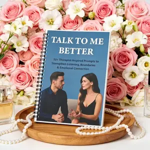 Couple Communication Workbook, Relationship Journal with Guided Prompts, Improve Listening, Boundaries, and Emotional Connection