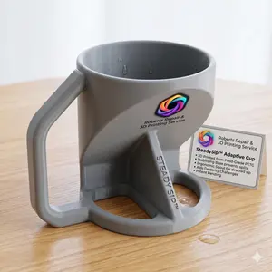 Roberts3DPrintingSrv SteadySip Adaptive Cup With Gyroscopic Stabilizer Technology