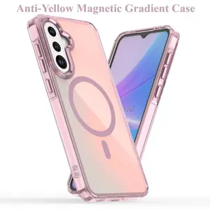 PC Magnetic Gradient Case For Samsung Galaxy A56 A55 A54 A53 A36 A35 A34 A26 A16 A15 For Magsafe Translucent Shockproof Cover