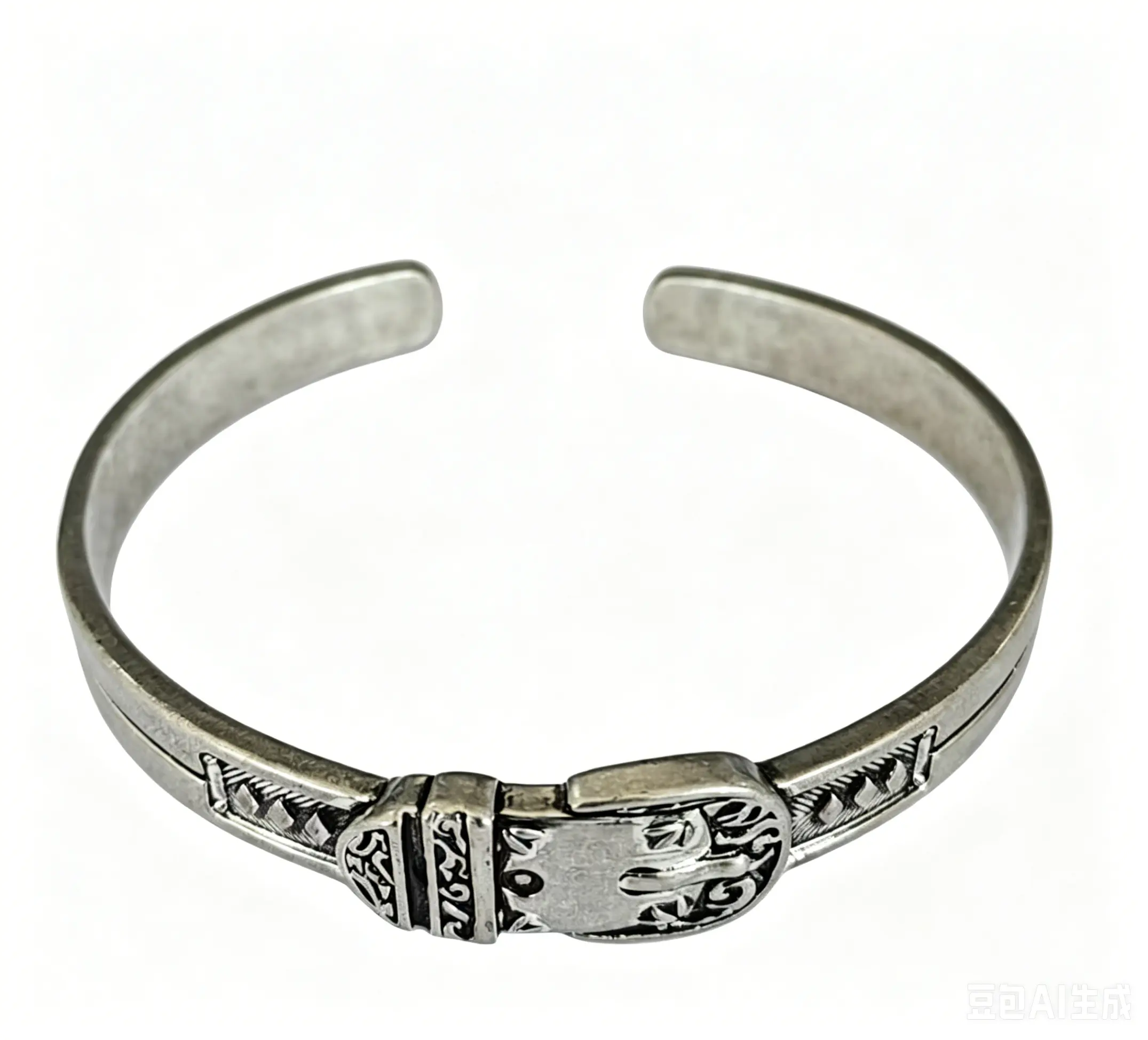 Wrangler Western Cuff Bracelet - Alloy Classic Band Carved Bracelets & Bangles with Western Elegance, Antique Silver Engraved Belt Buckle Motif, Adjustable Fit for Daily Wear & Birthday Gift, Western Belt Buckle