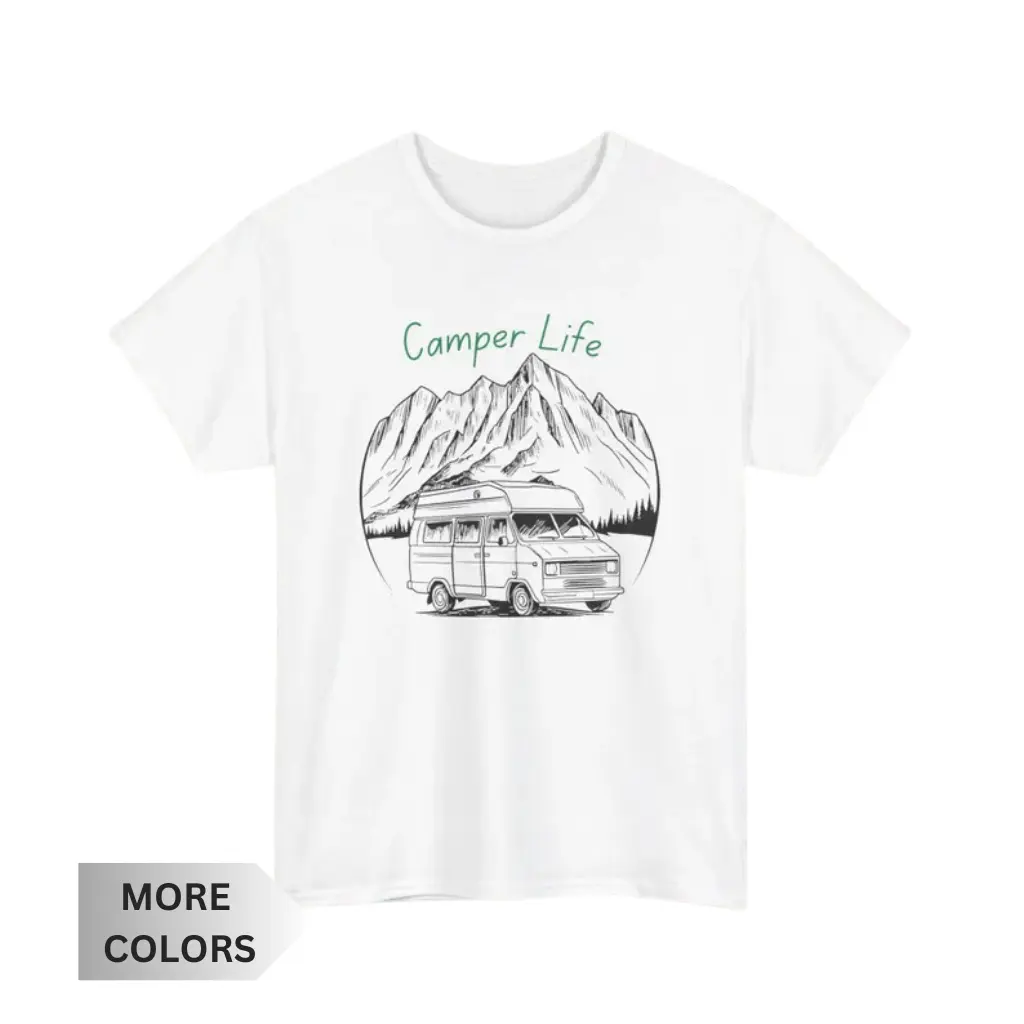 Stylish Campervan T-Shirt, Gift for Men, Casual Menswear Top, for RV Travel Adventures