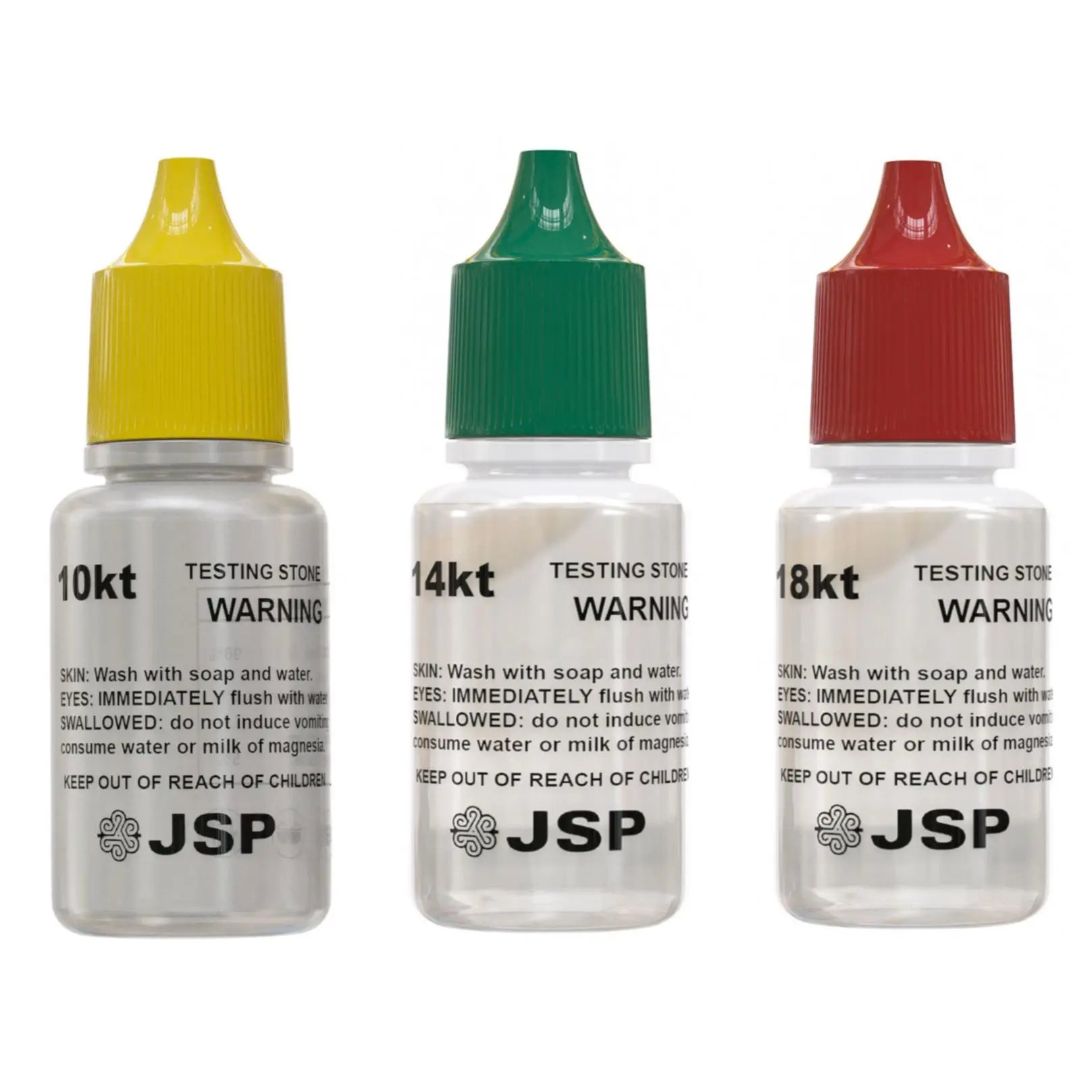 JSP 10K 14K 18K Gold Testing Acid Kit Solutions Bottles for Coins Bars Scrap Oro Appraise Checker Basic Business Tester 0.5 oz Each