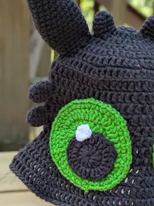 Toothless Crocheted Bucket Hat