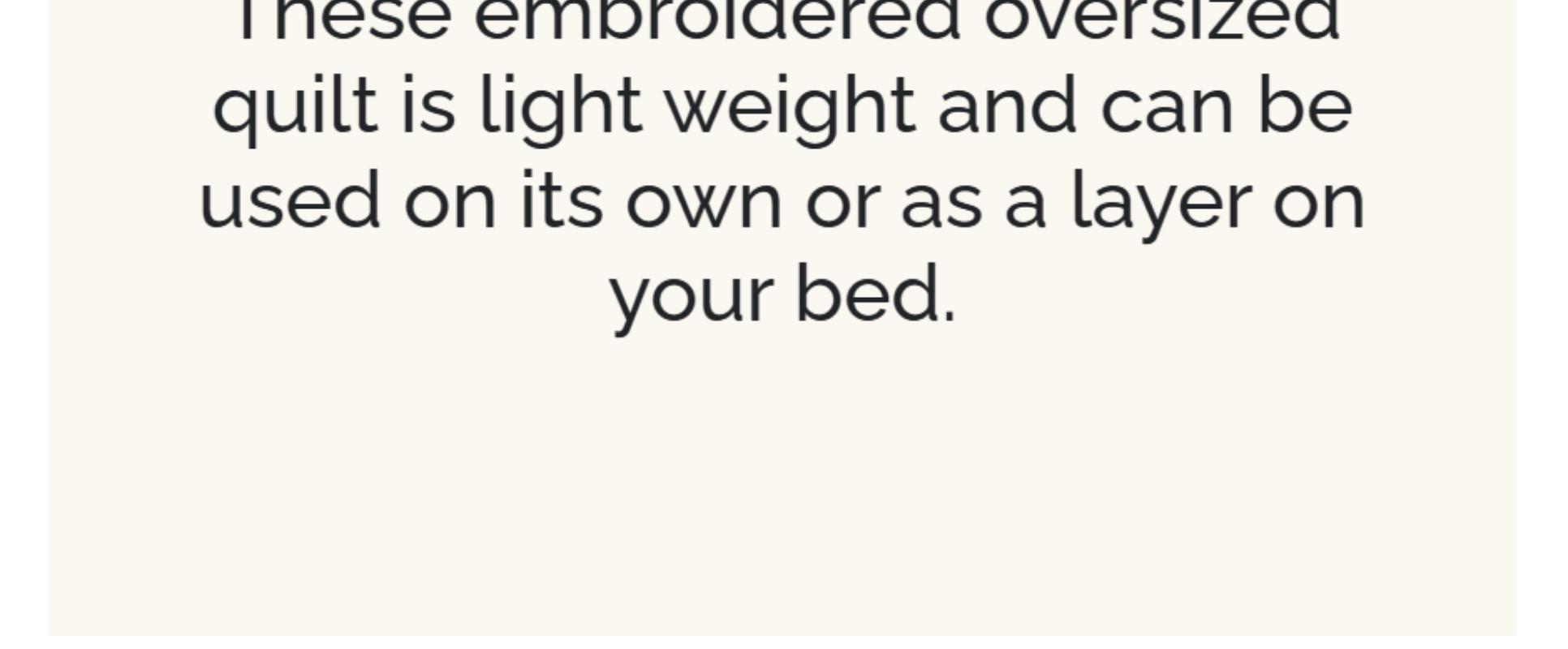 Ashanti Oversized Quilt Set