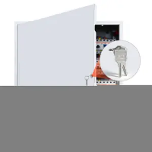 【Summervibes】VEVOR Access Panel for Drywall, 25.2 x 25.2 in Galvanized Steel Access Door, Easy Install Hinged Service Panel with Key, for Ceiling Plumbing Electrical, 24.4 x 24.4 in Cutout Size, White