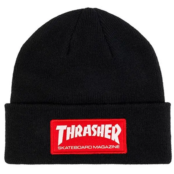 Thrasher Magazine Skate Mag Patch Beanie Thrasher Magazine Skate Mag Patch Beanie