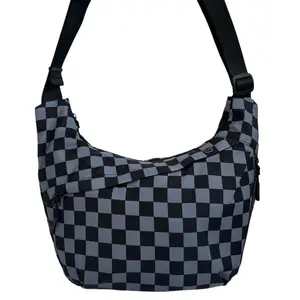 Hip Hugger Unisex Bag - Adjustable Strap & Modern Design with Side Zipper Pocket, Front Main Zipper Pocket, Big Compartment, Padded Divider, Soft Material, Water Repellent, 100% Nylon, 11x9.5x2 Inches