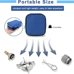 Backpacking Stove Portable Camping Stove Burner, Caudblor Small Backpack Stoves with Butane Adapter, Lightweight Hiking Stove with Carrying Case for Travel, Little Father's Day gifts Camp Stove