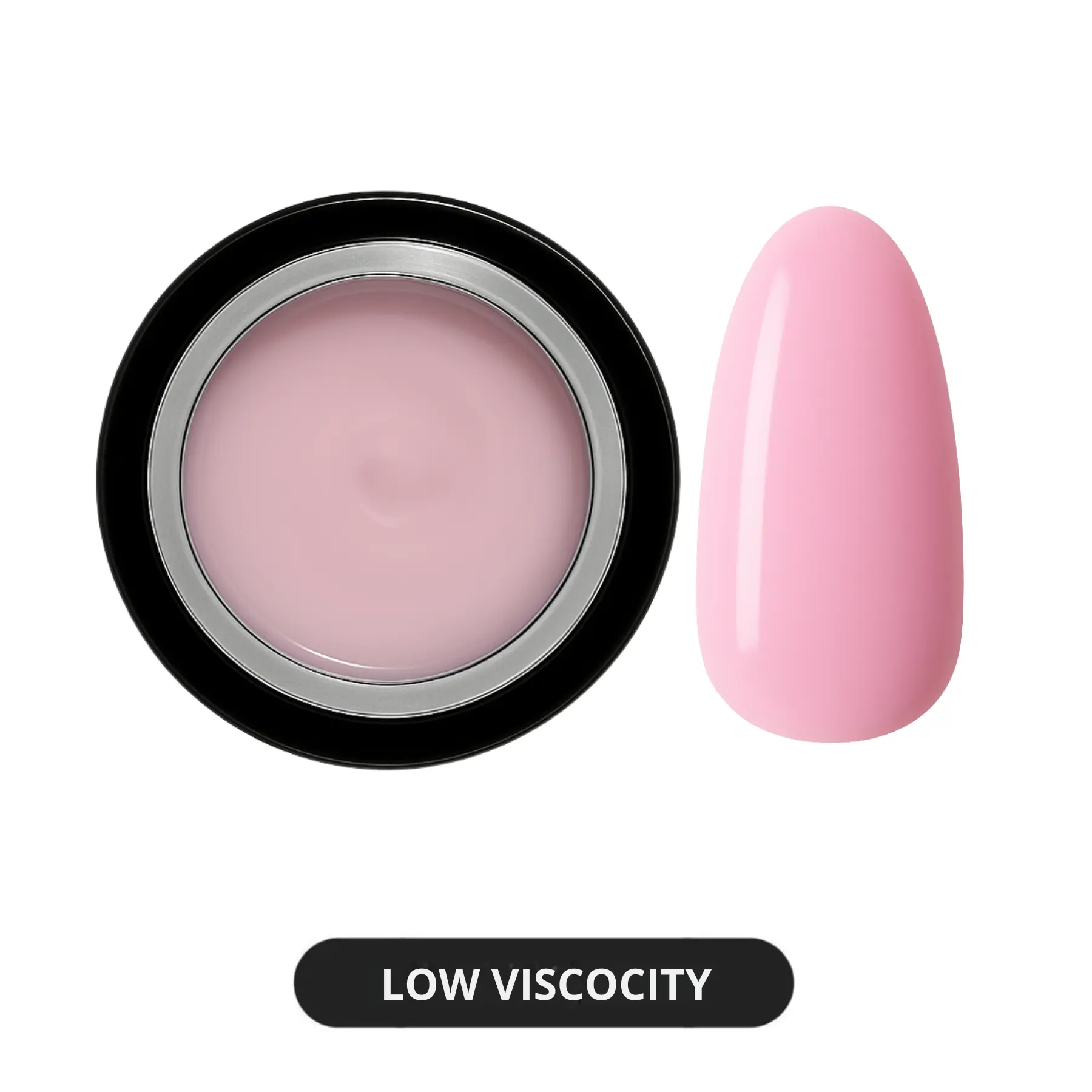 Smooth, Durable Builder Gel in a Pot - Milky Pink Nail Polish with Full Coverage for Nail Art
