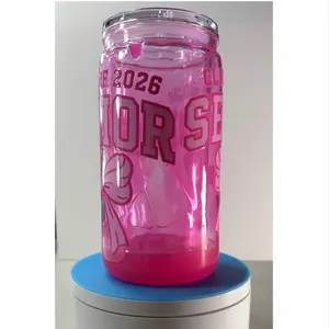 Class of 2026 Honey Drip Snowglobe Tumbler Acrylic Cup (16oz)