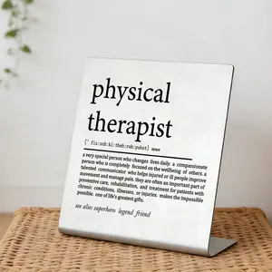 Engraved Stainless Steel Plaque for Physical Therapists, Perfect Thank You Pt Thoughtful Gift, Ideal for Therapist Appreciation & Special Occasions, Wall Metal Plaque