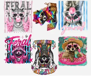 Raccoon 1 - Premade Gang Sheet 30*24 with  Full-Size DTF Prints Instant Peel Film for Easy Application Ideal for Apparel