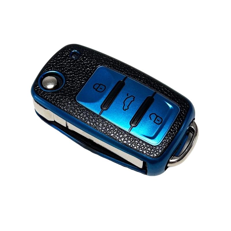 for Volkswagen Key Protection Cover Key Case Key Fob Protector Soft Durable Tpu Material 360 Degree Protection for Jetta Golf Polo Mk6 Passat Tiguan Beetle 3 Buttons