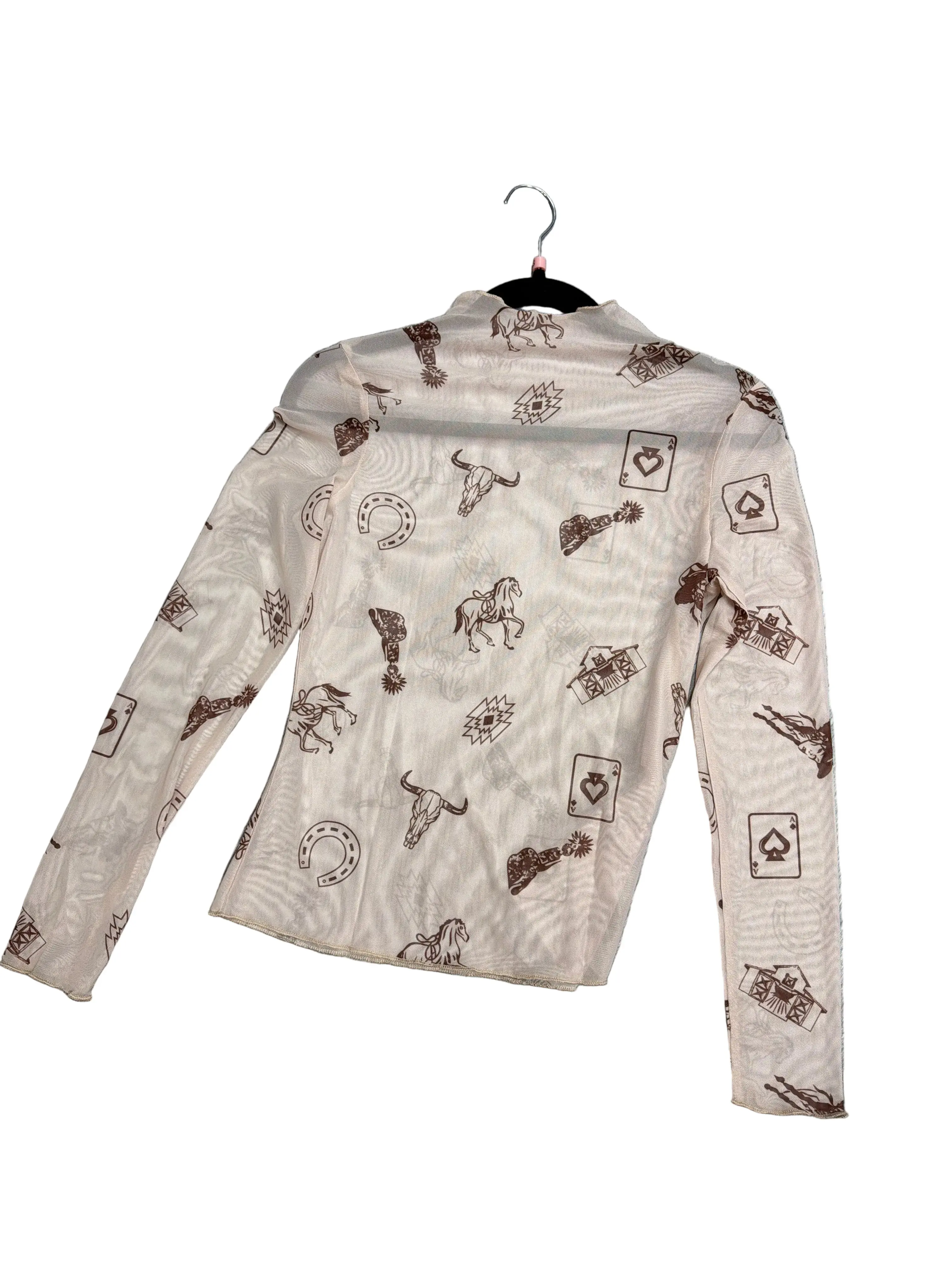 Western themed mesh top