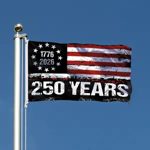 2x3 feet/3x5 feet 250th Anniversary American Flag, Patriotic design commemorating the 250th anniversary of the founding of the United States, 1776-2026 durable polyester material for indoor and outdoor use, dimensions 60* 90cm /90* 150cm