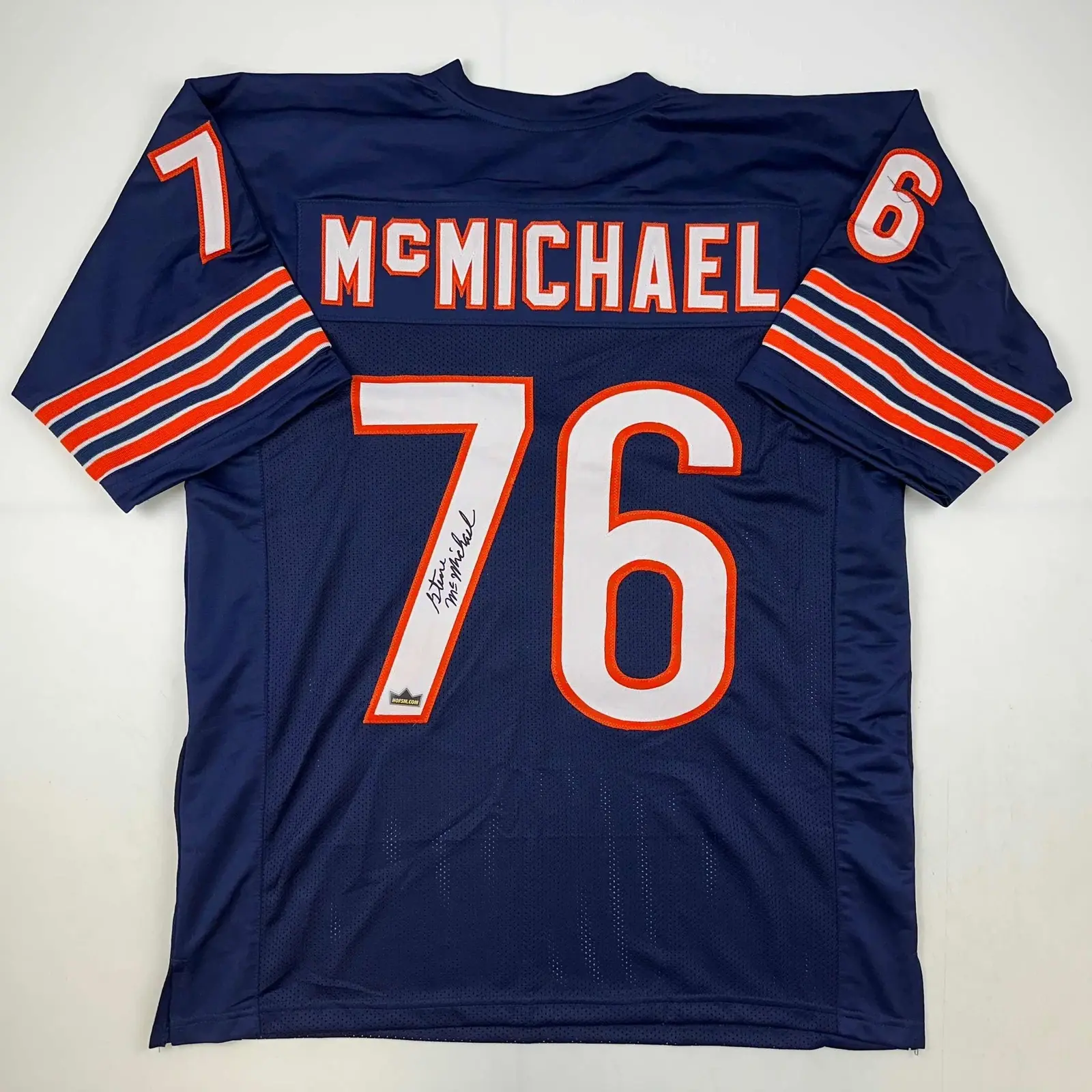 Facsimile Autographed Steve McMichael Chicago Blue Reprint Jersey