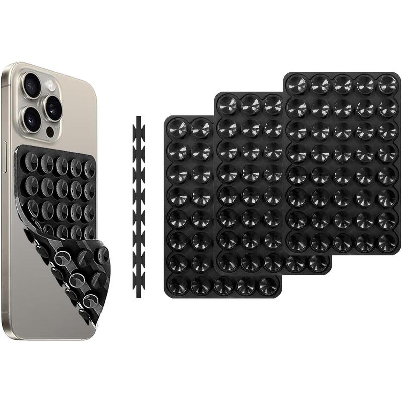 3 Pack Octobuddy Octo Buddy Double Sided Octo Buddy  Phone Grip,  Suction Cup Phone Case Mount Double Sided, Hands-Free Phone Accessories  Grip Bud Black