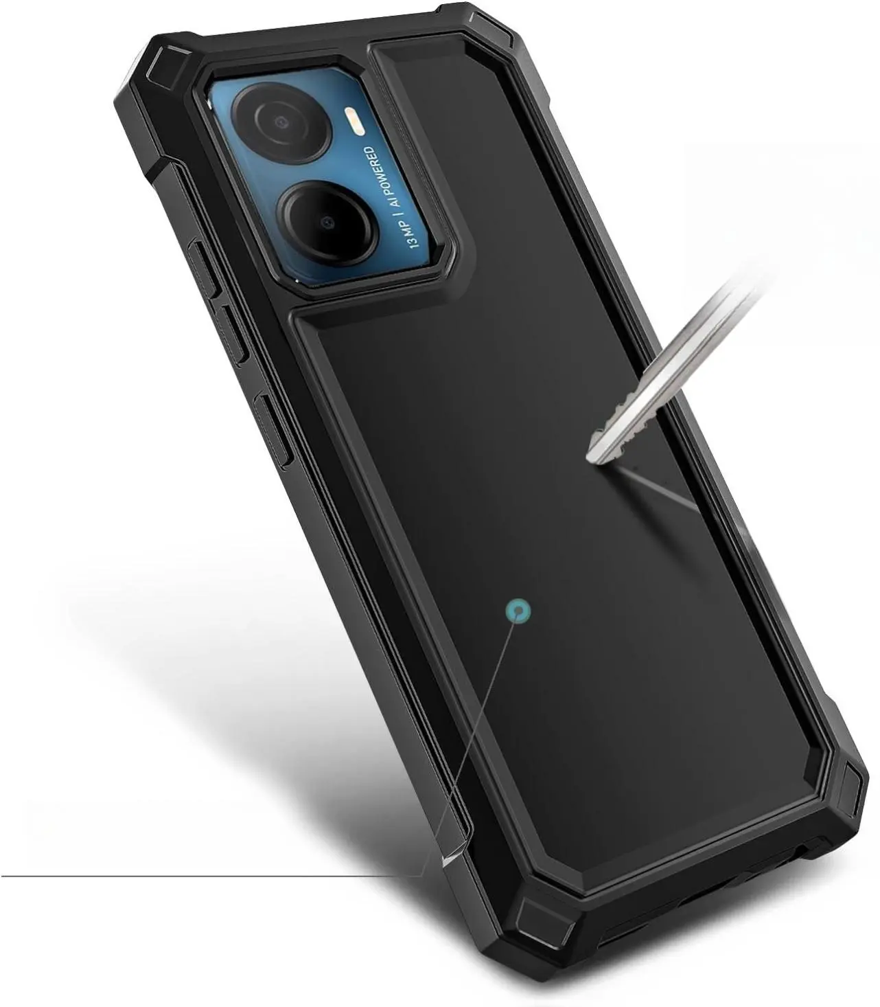 samsung z flip phone cases Suitable for Samsung ZFlip 5/6 foldable screen phone case with cross pattern Deep sky blue / Z flip5