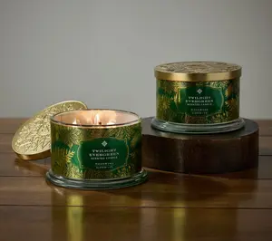 HomeWorx by Slatkin + Co. S/2 18oz Twilight Evergreen Candl