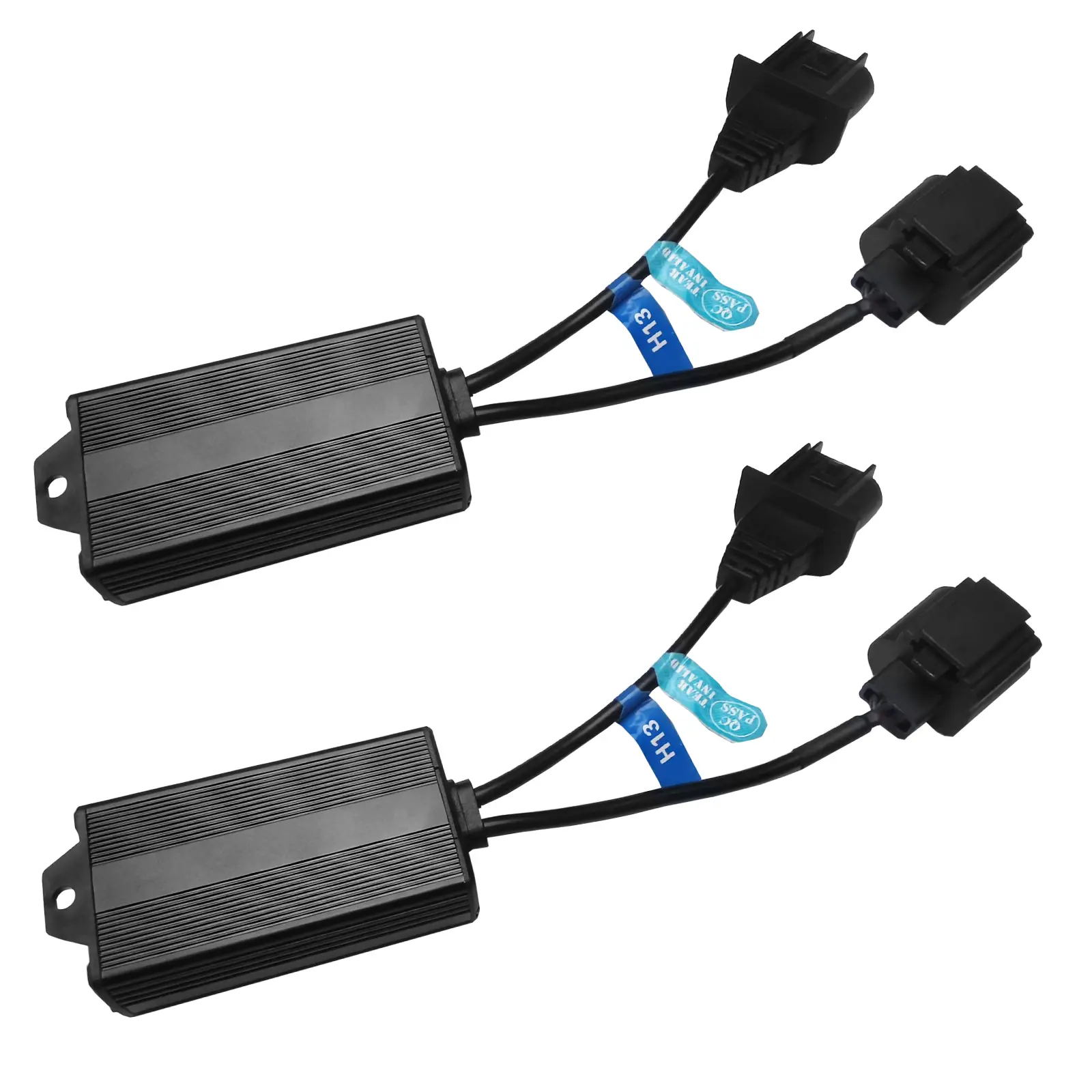 AUXITO H13/9008 LED Canbus Decoder Anti Flicker Harness Error Free Resistor Capacitor for LED Headlight Bulbs, Pack of 2