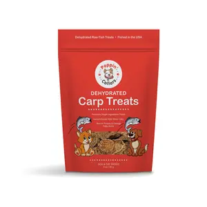 Dehydrated Silver Carp Treats for Cats and Dogs-Rich in Protein, Omega-3, Amino Acids, and Great for Skin and Coat, Grain Free