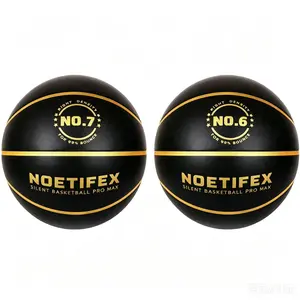 Silent Basketball Pro Max No 6 No 7 Indoor Training BallBlack Gold Silent Basketball for Home Practice Apartment Friendly Training Ball for Teens Adults